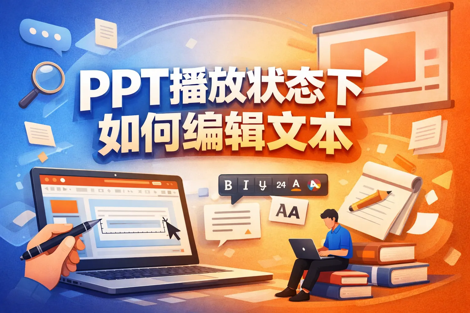 ppt播放状态下如何编辑文本