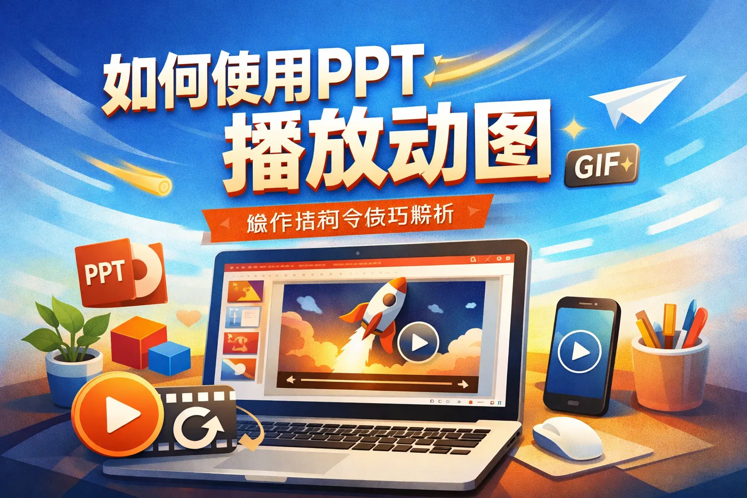 如何使用ppt播放动图