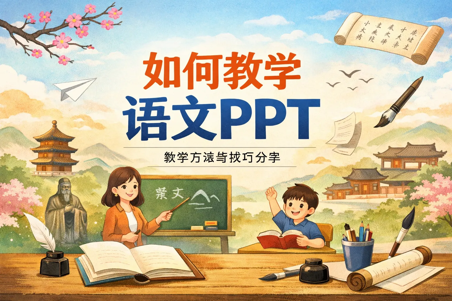 如何教学语文ppt