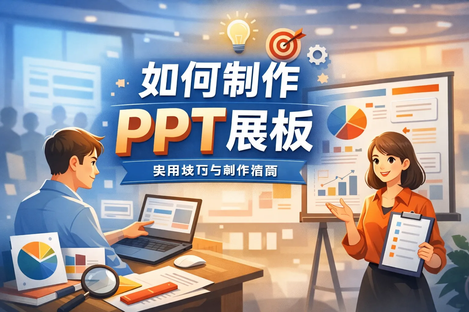 如何制作ppt展板