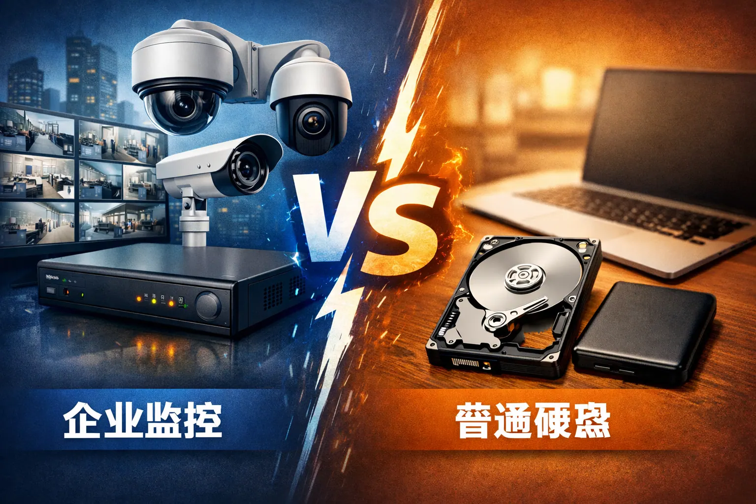 企业及监控及硬盘的区别