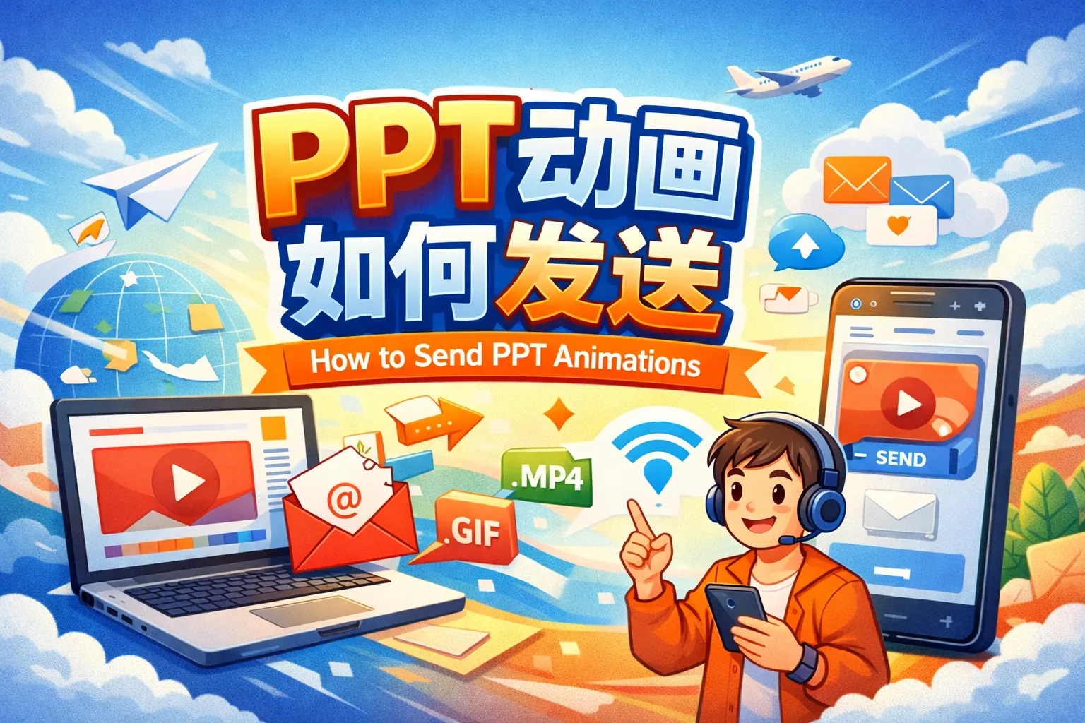 ppt动画如何发送