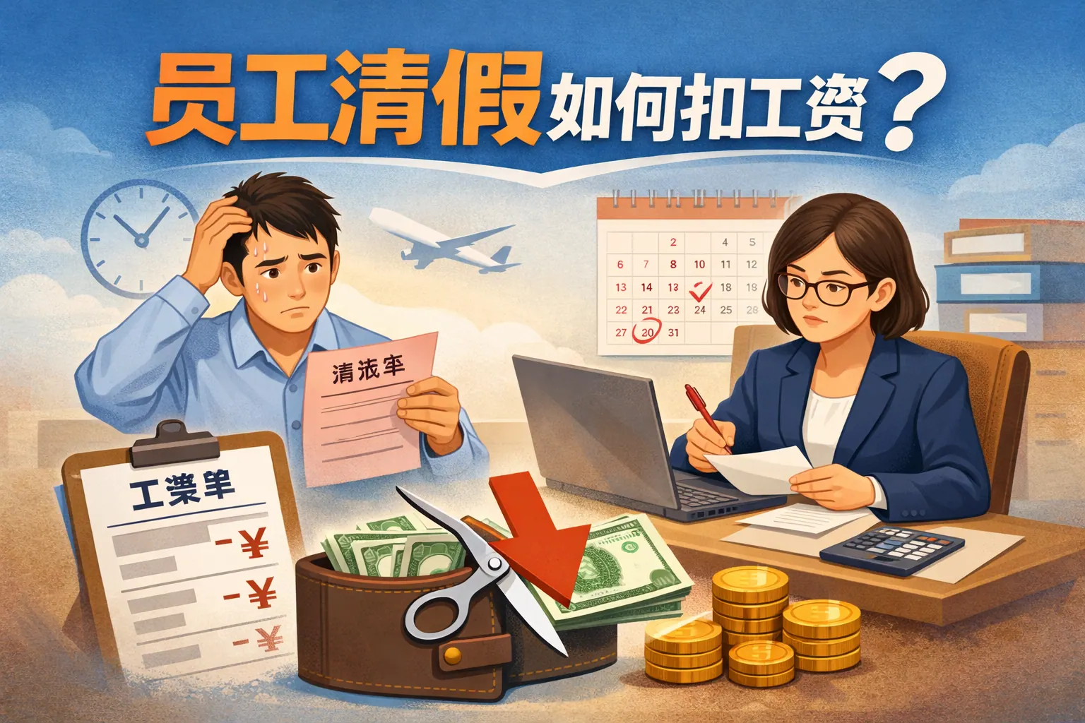 员工请假如何扣工资