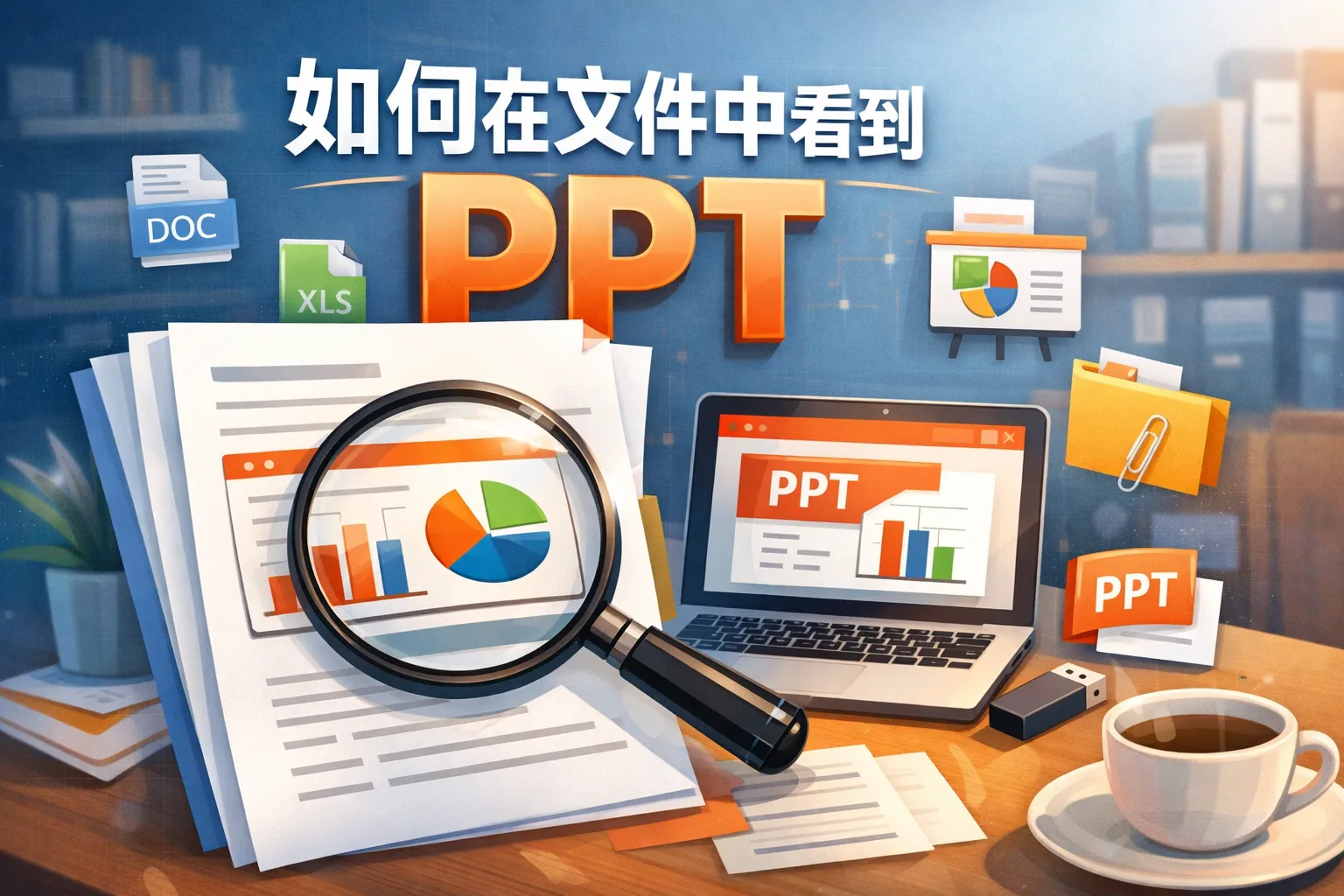如何在文件中看到ppt