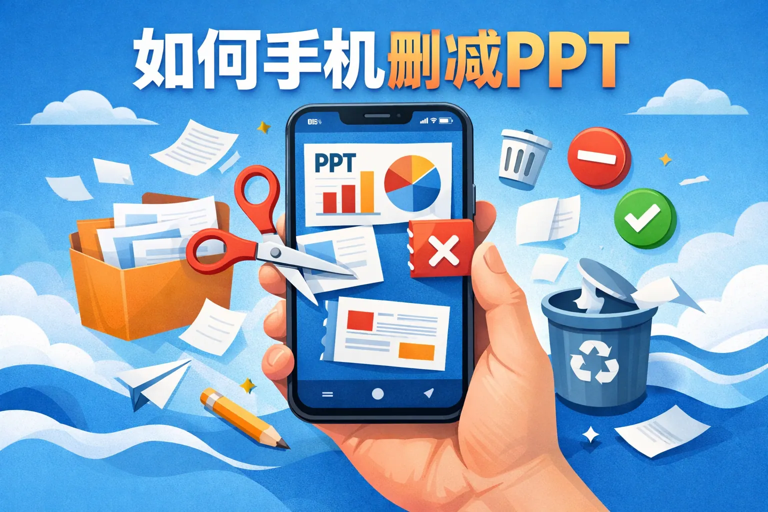 如何手机删减ppt