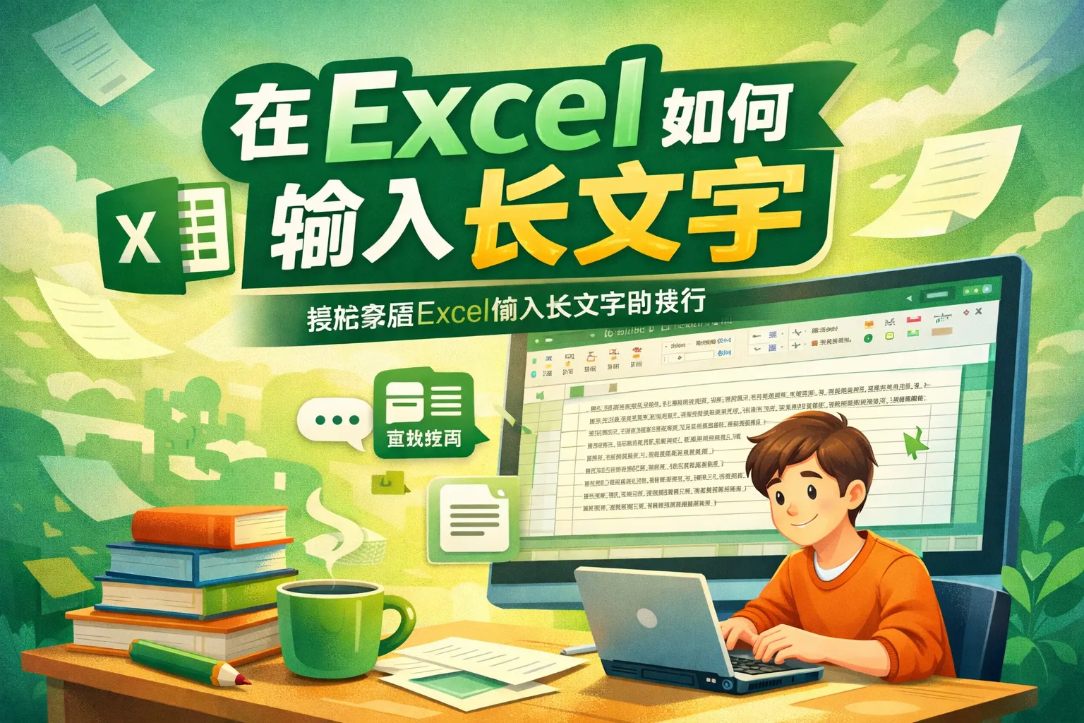 在excel如何输入长文字