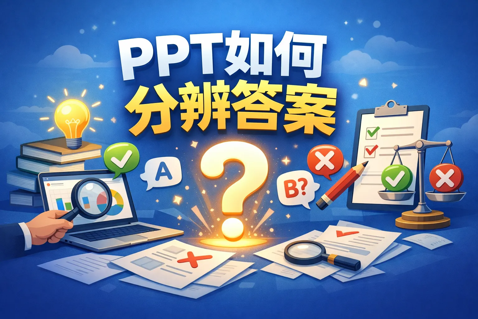 ppt如何分辨答案