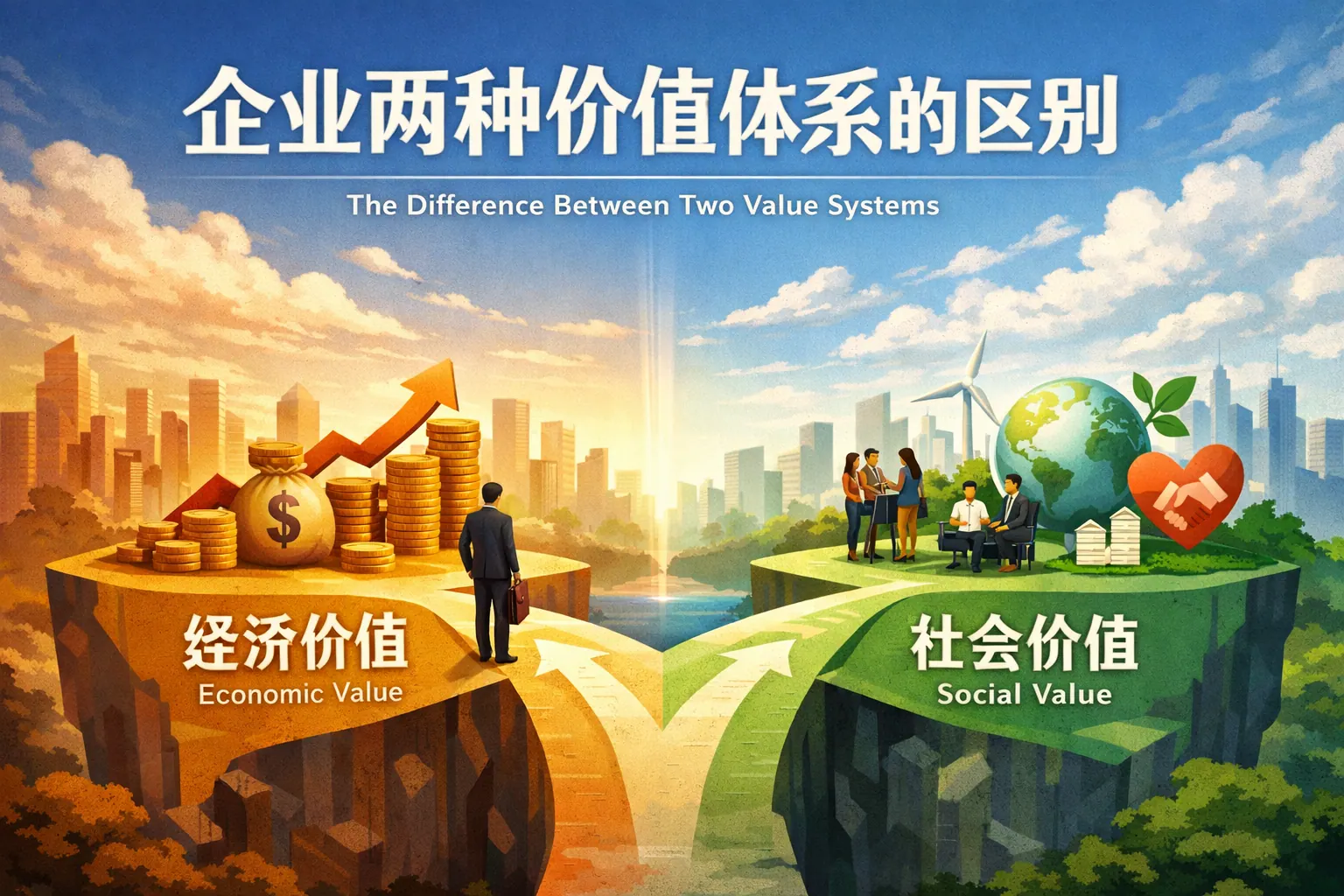 企业两种价值体系的区别