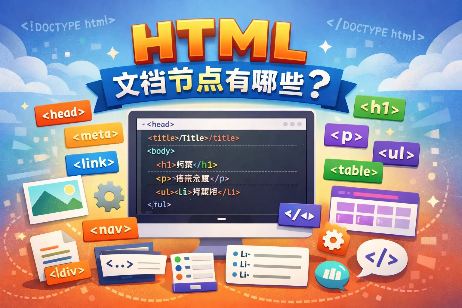 html文档节点有哪些