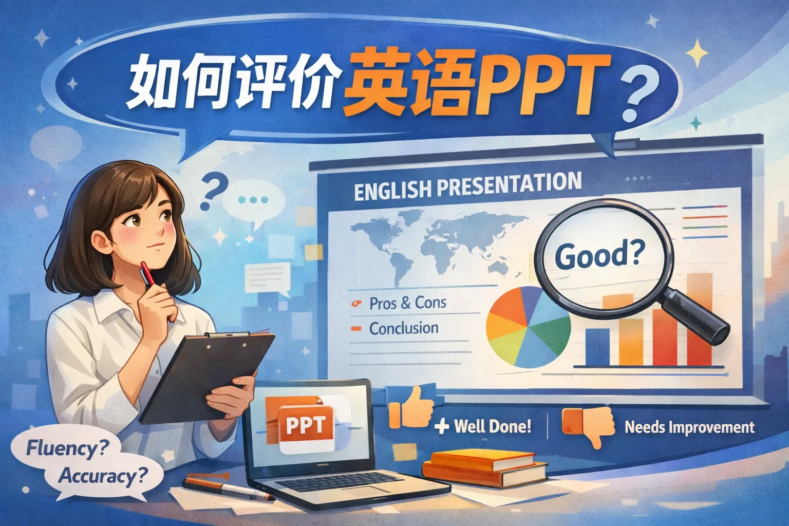 如何评价英语ppt