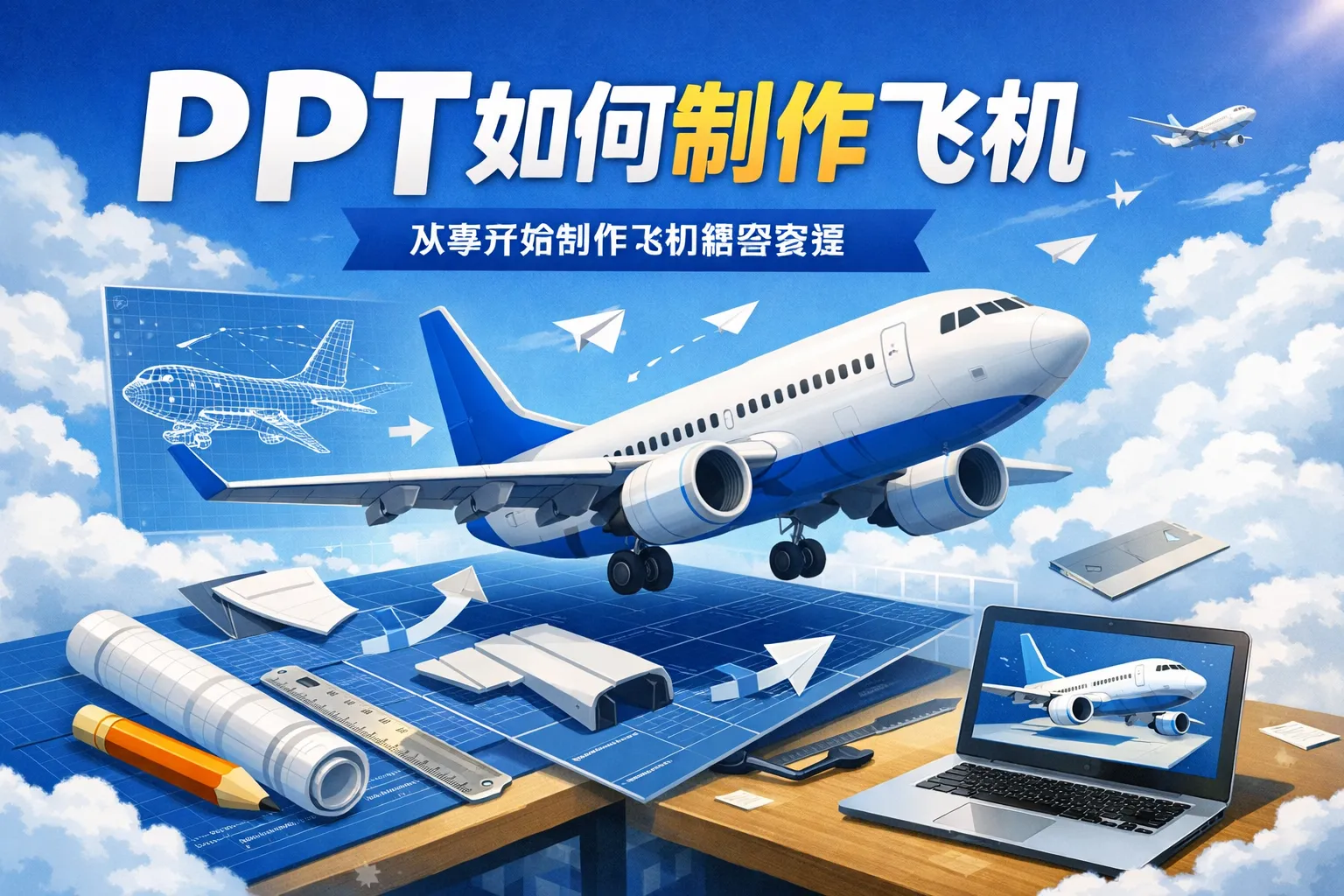 ppt如何制作飞机