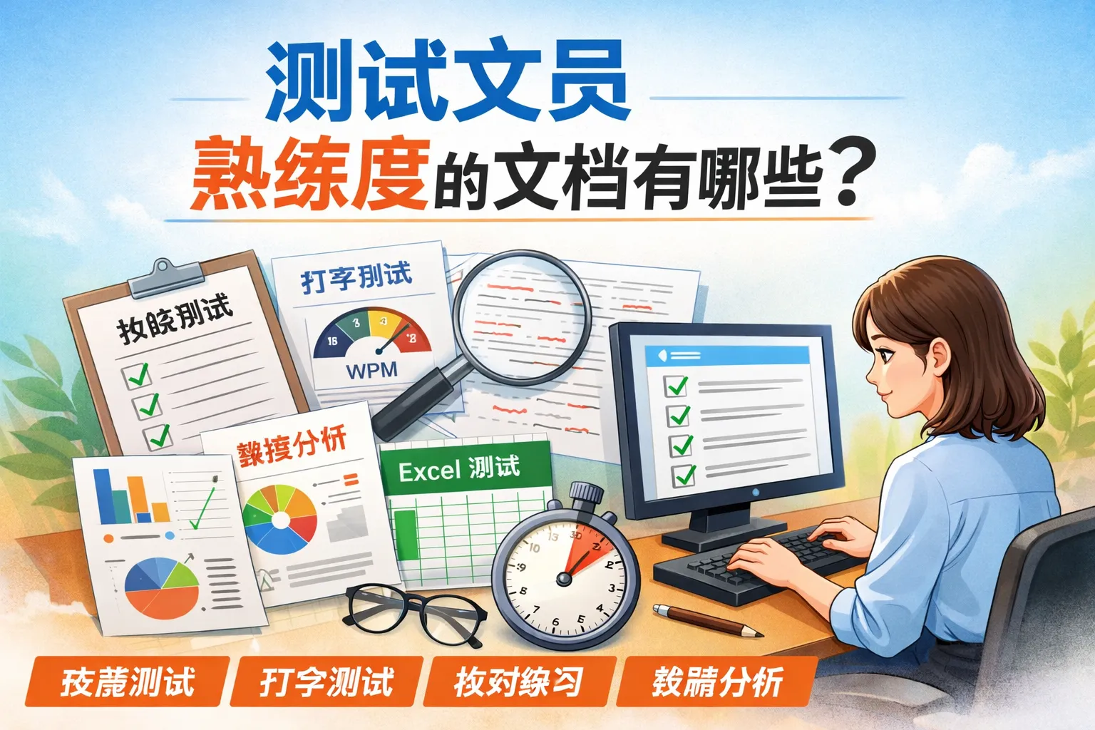 测试文员熟练度的文档有哪些