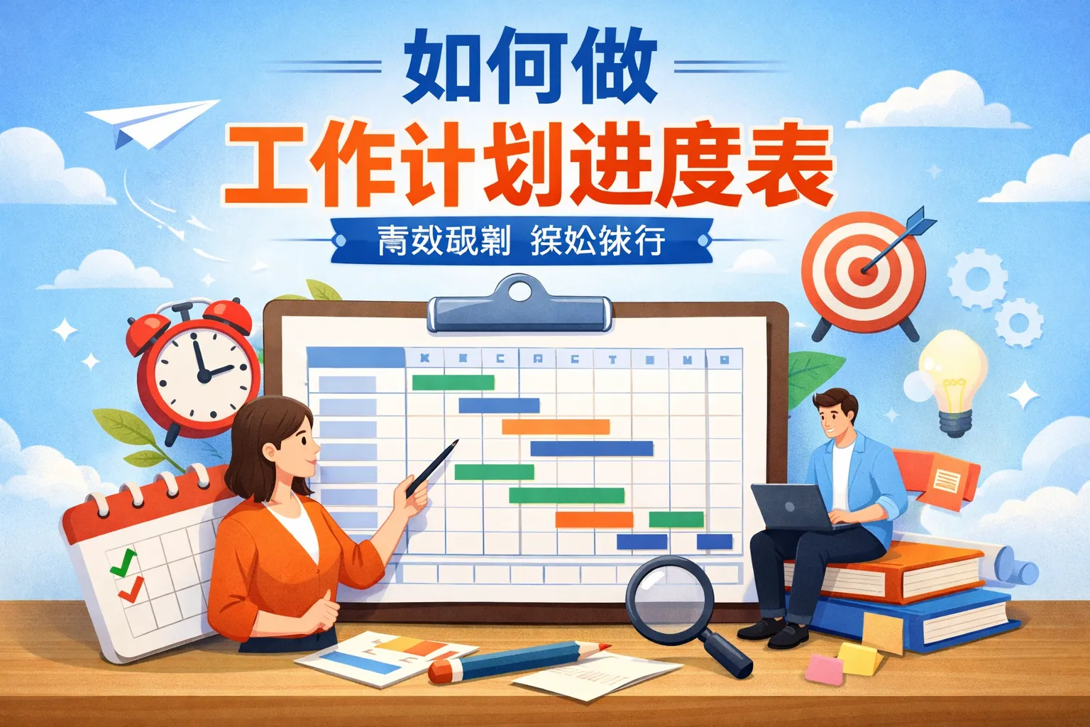 如何做工作计划进度表