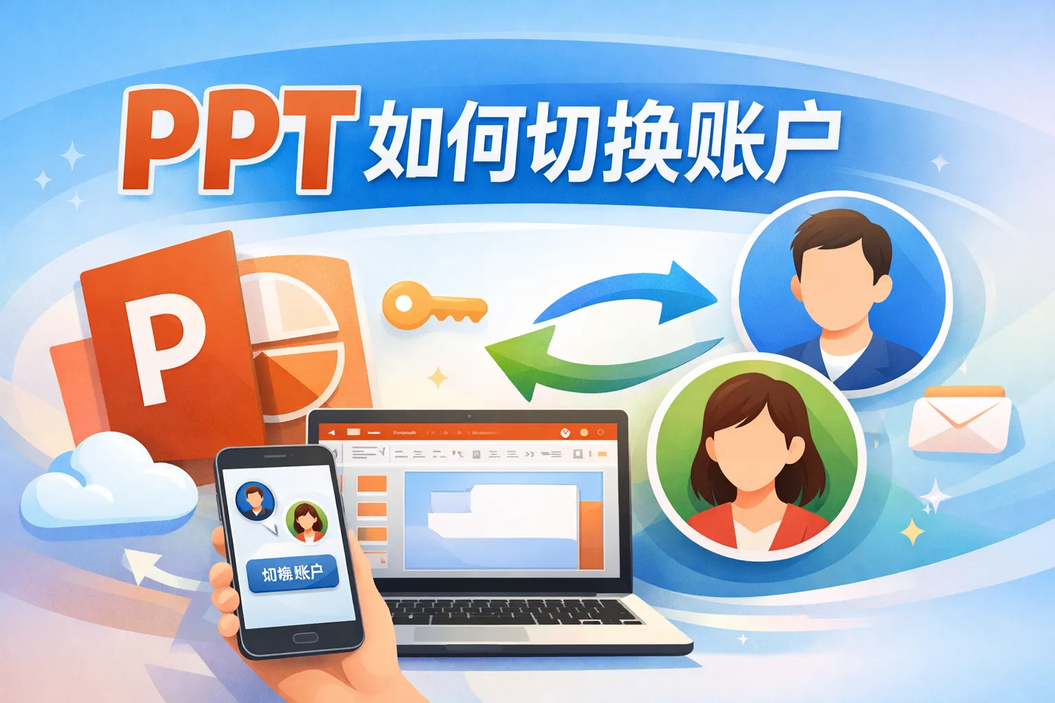 ppt如何切换账户