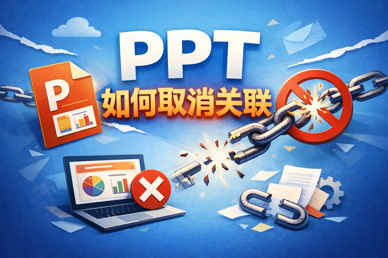 PPT如何取消关联