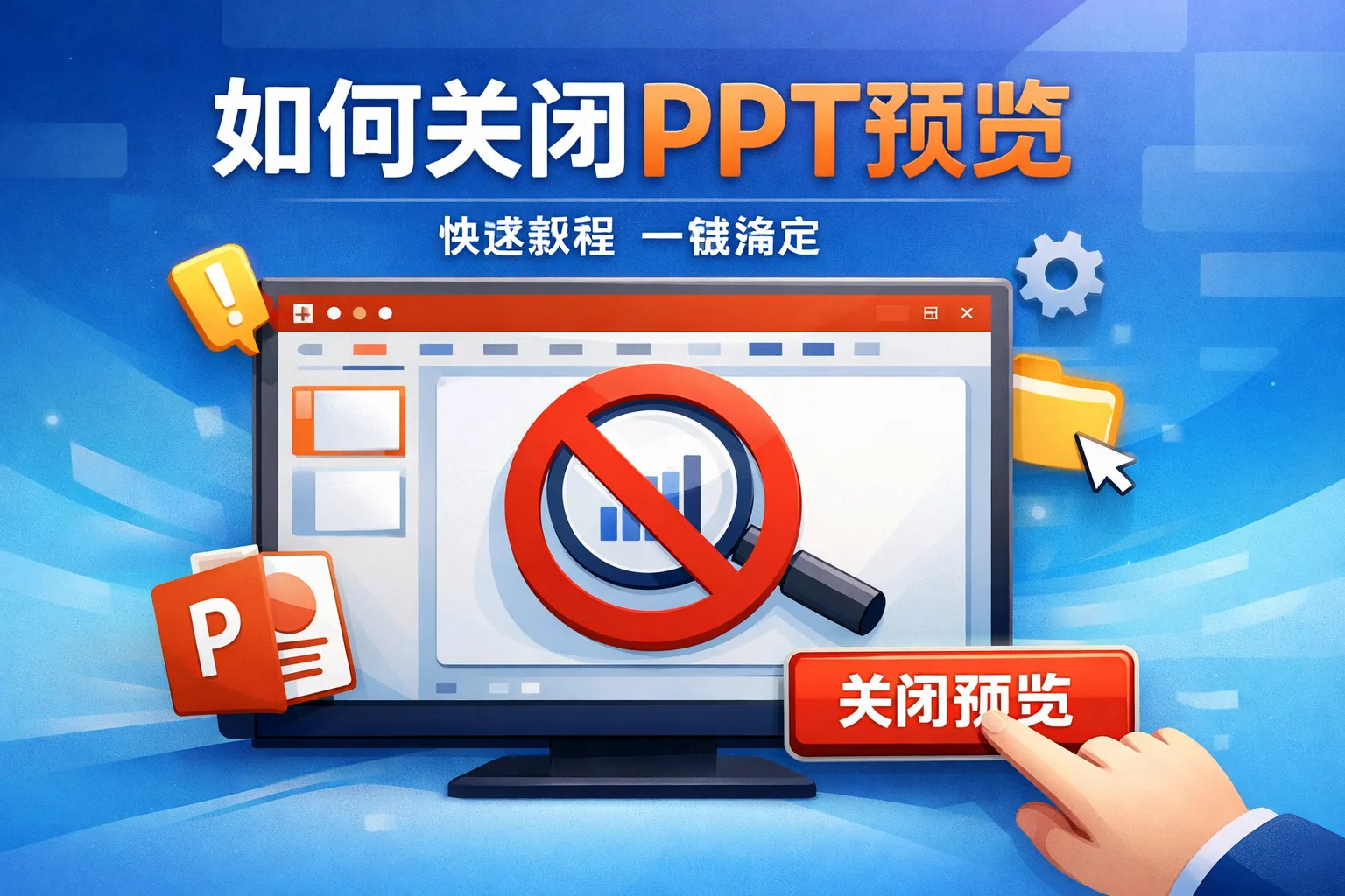 如何关闭ppt预览