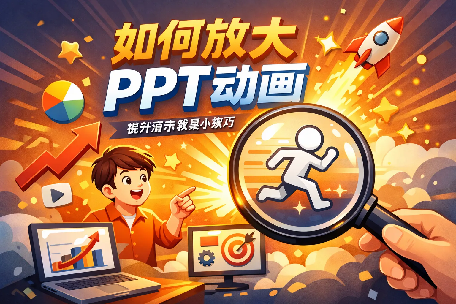 如何放大ppt动画