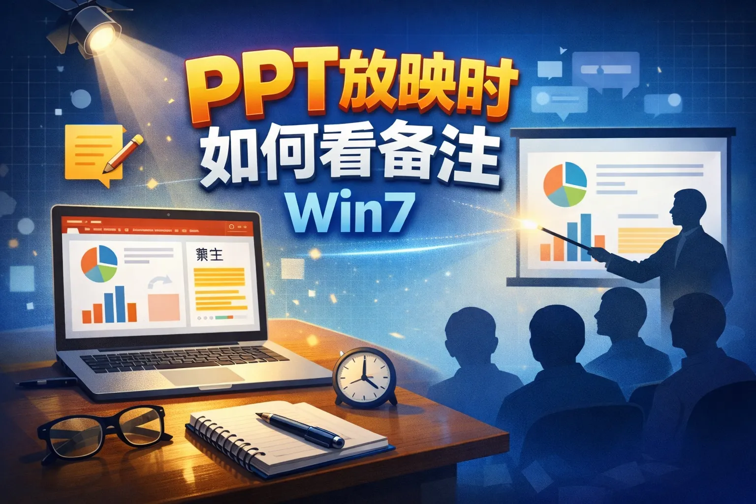 ppt放映时如何看备注 win7