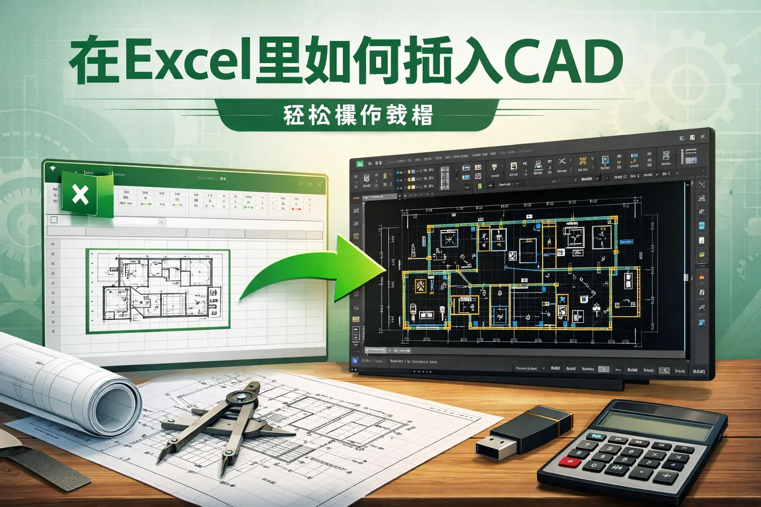 在excel里如何插入cad