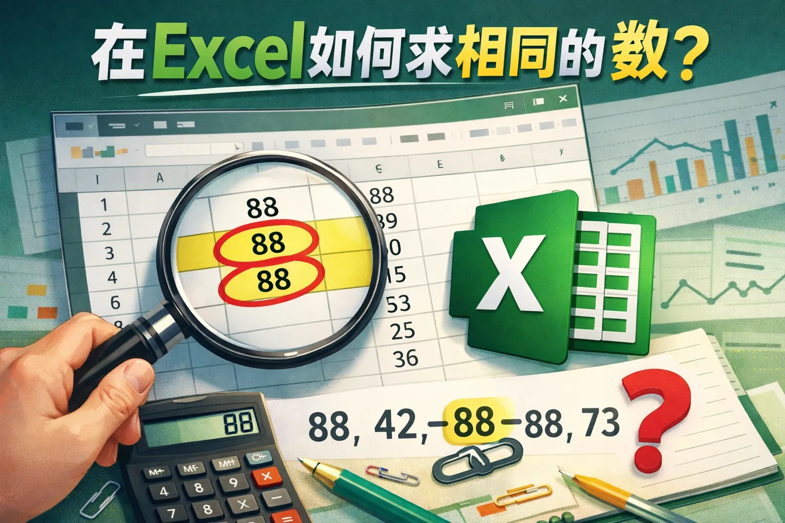 在excel如何求相同的数