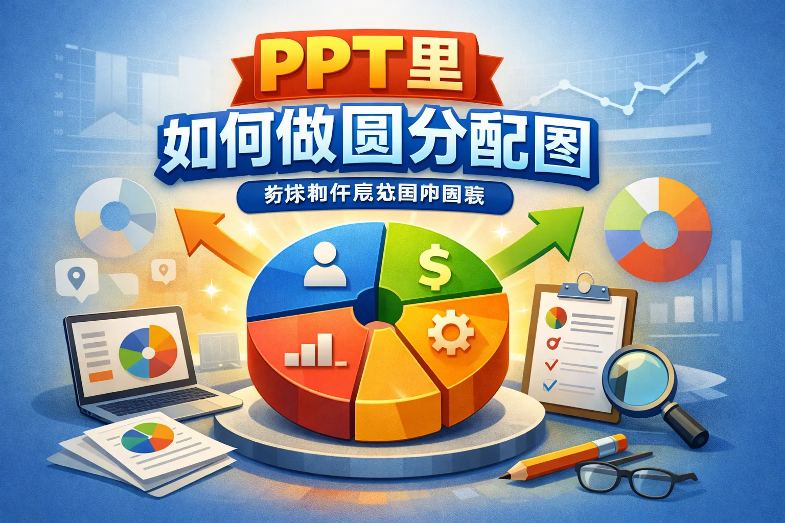 ppt里如何做圆分配图