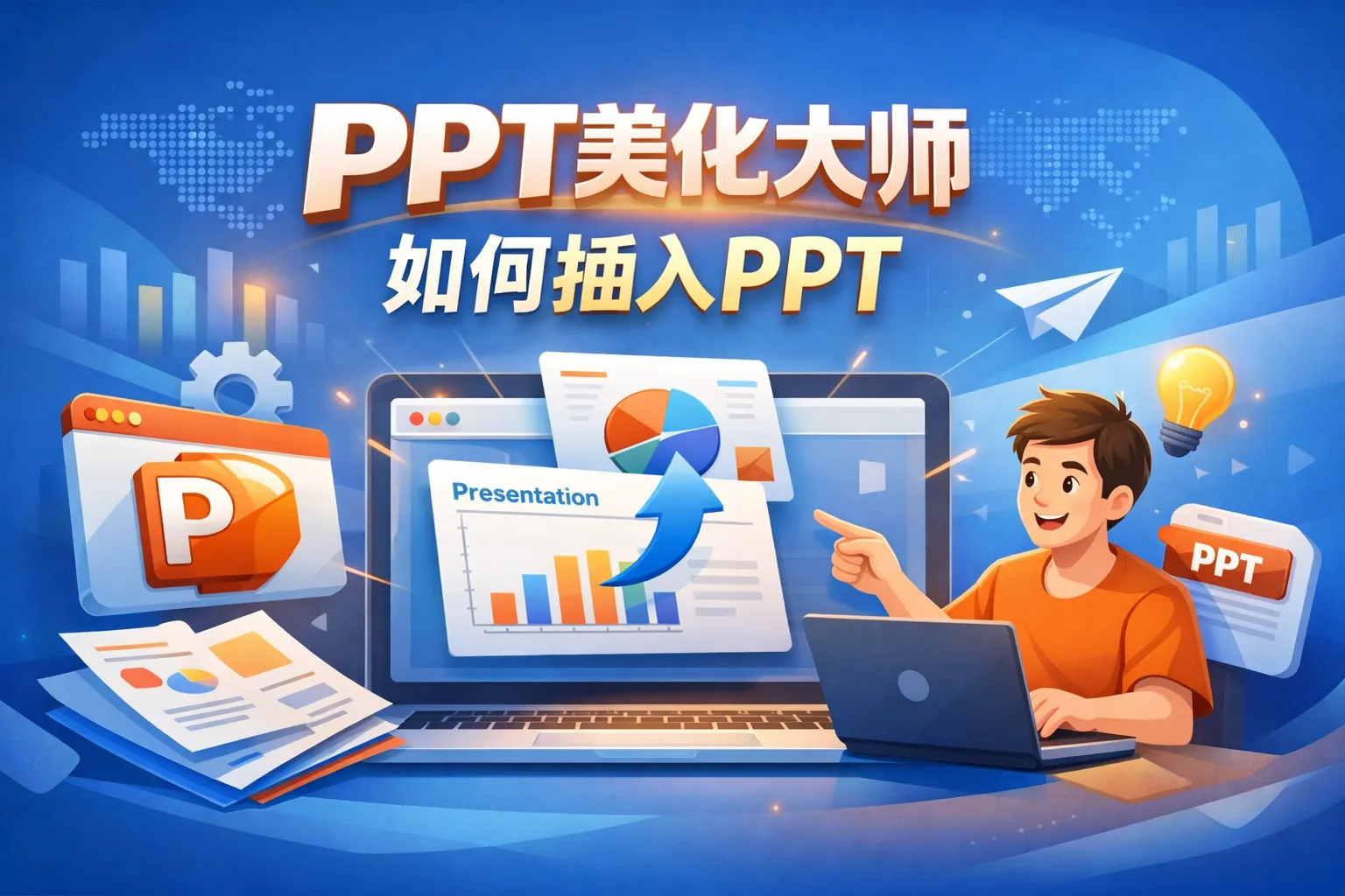 ppt美化大师如何插入ppt