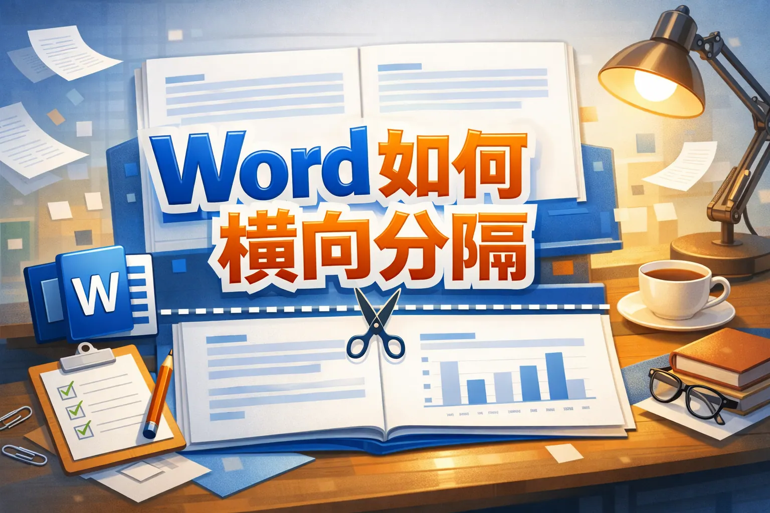 word如何横向分隔