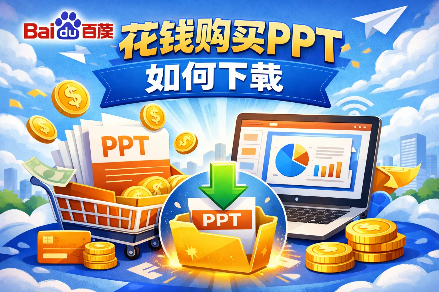 百度花钱购买ppt 如何下载