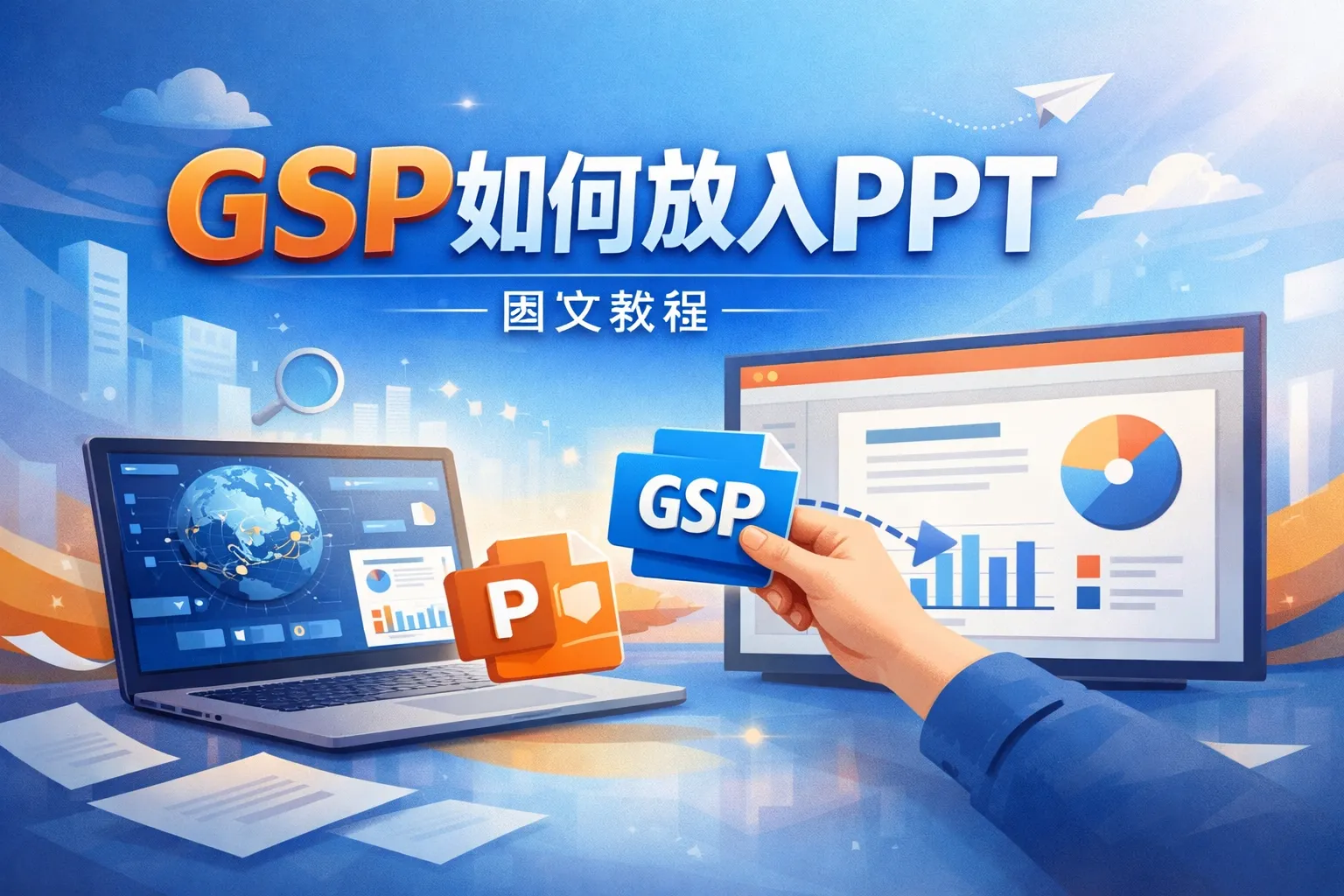 gsp如何放入ppt