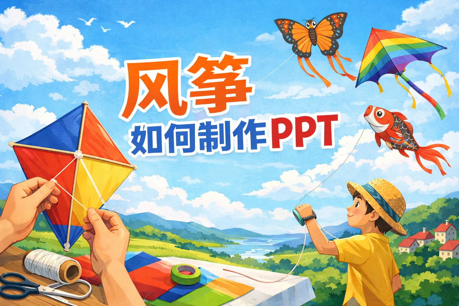 风筝如何制作ppt