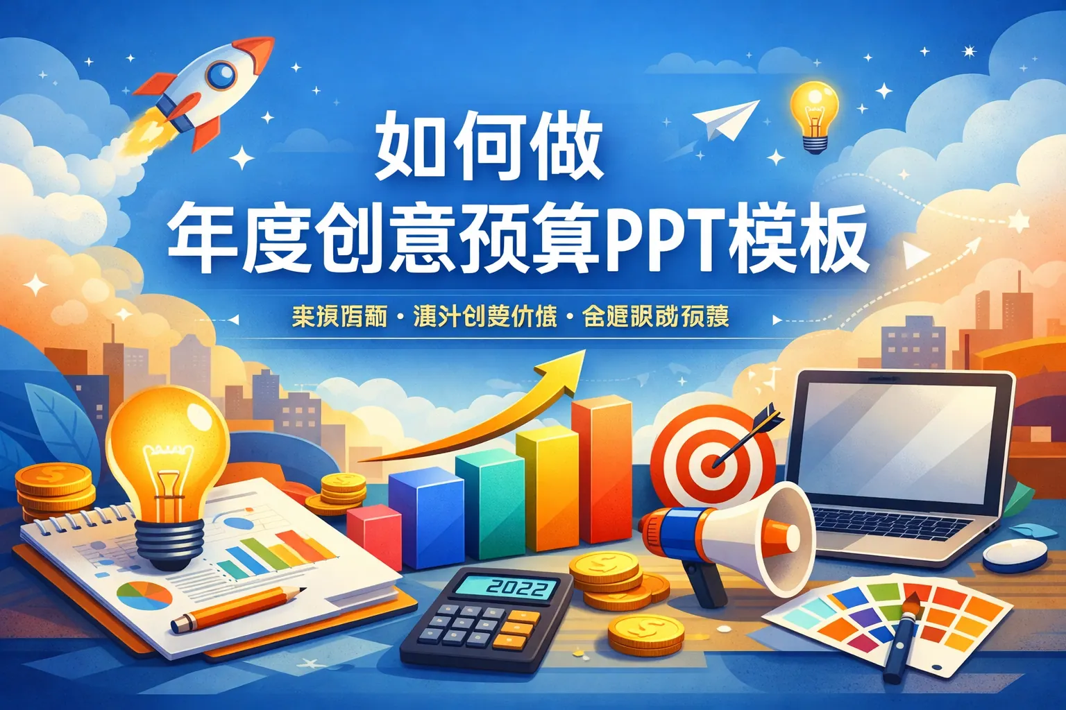如何做年度创意预算ppt模板
