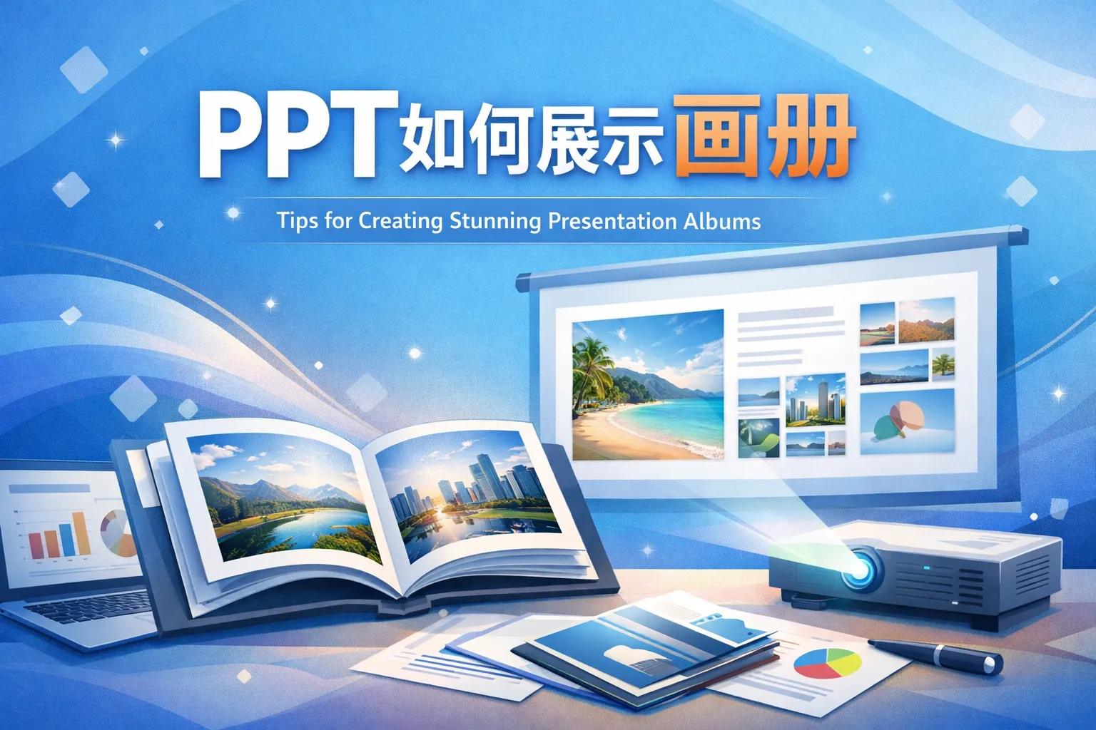 ppt如何展示画册