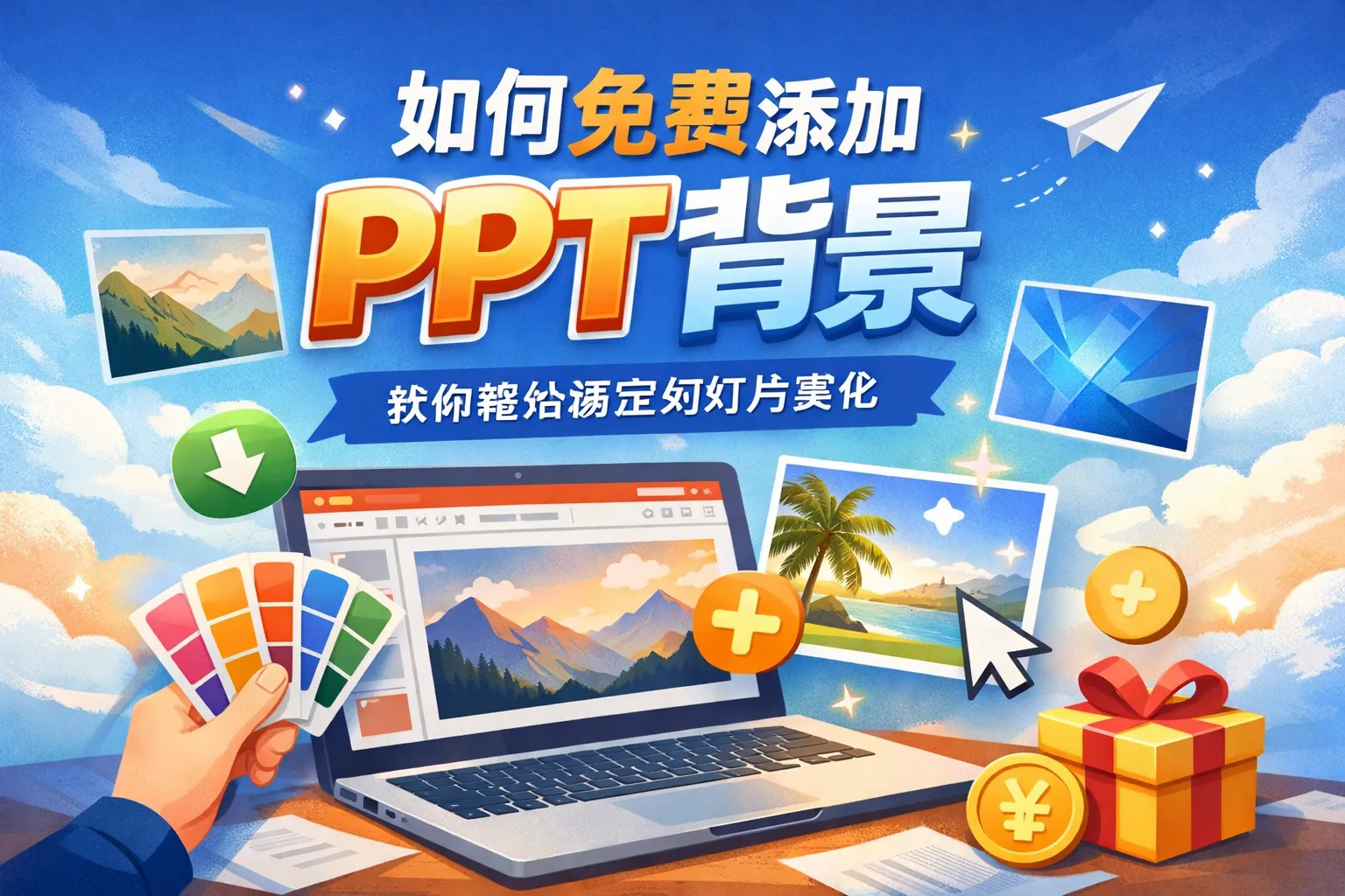 如何免费添加ppt背景