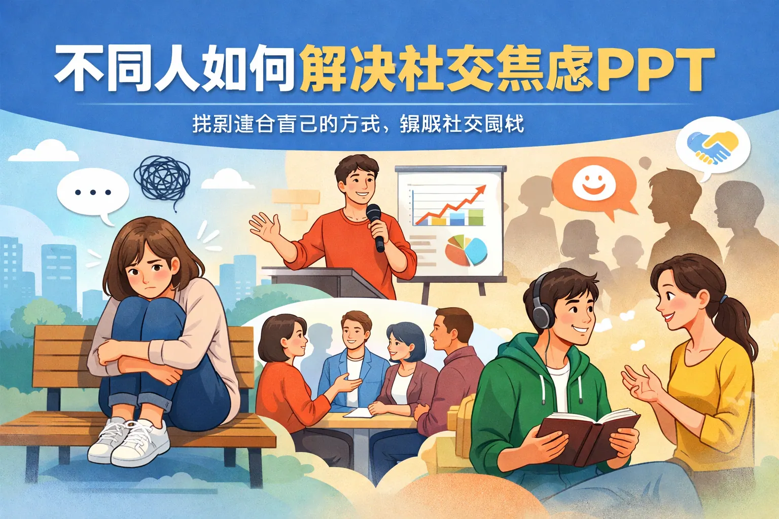 不同人如何解决社交焦虑ppt