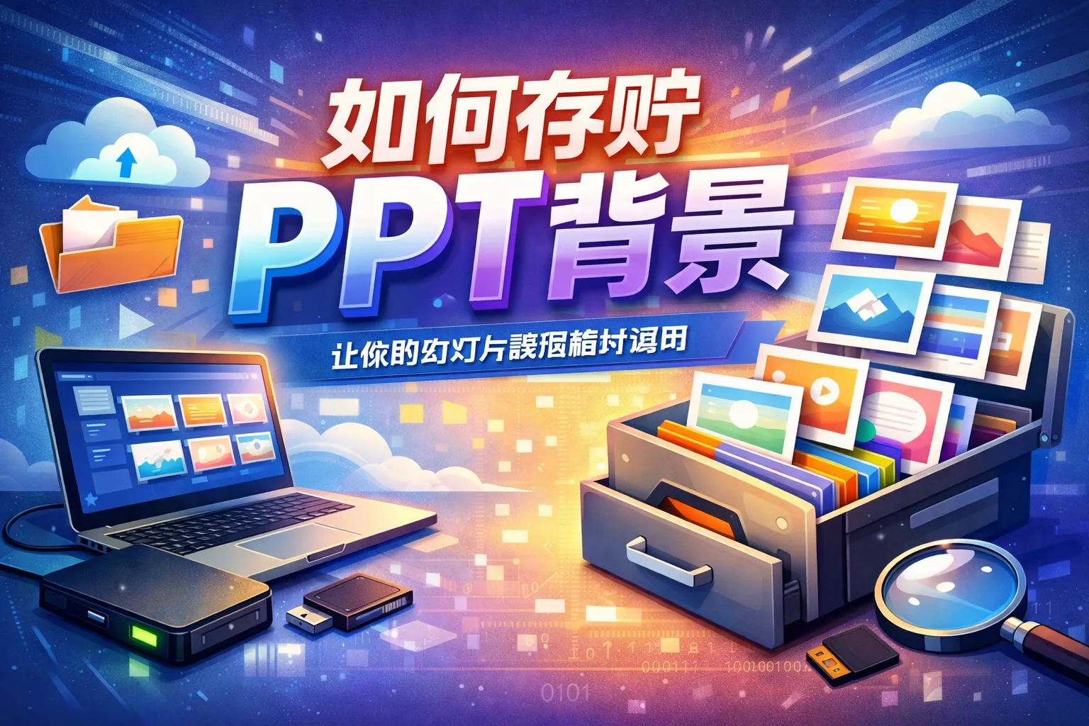 如何存贮ppt背景