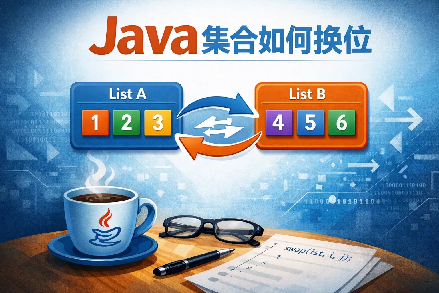 java集合如何换位