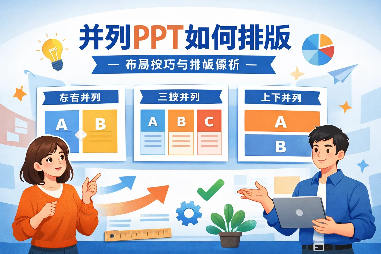 并列ppt如何排版