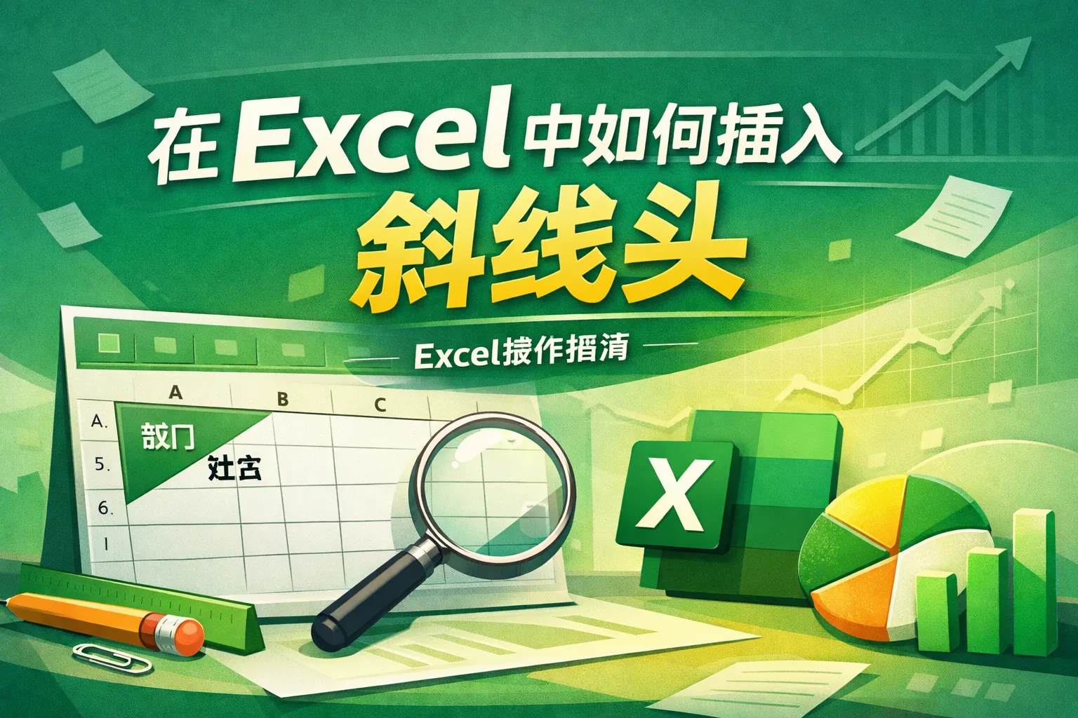在excel中如何插入斜线头