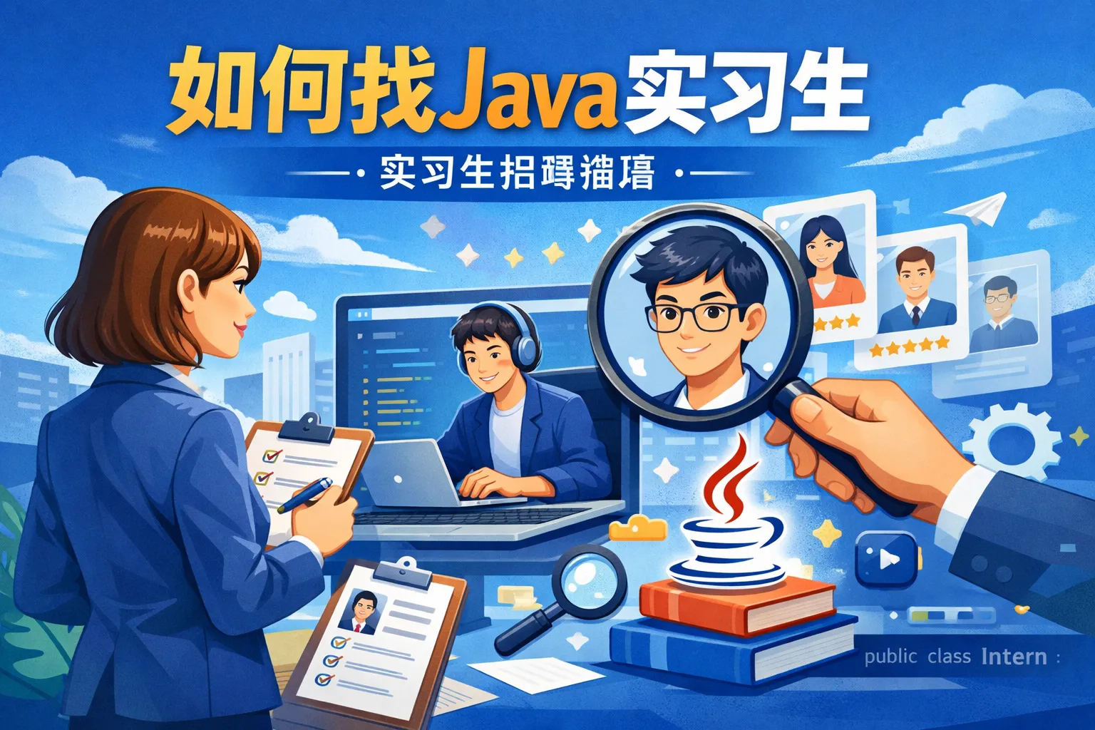 如何找java实习生