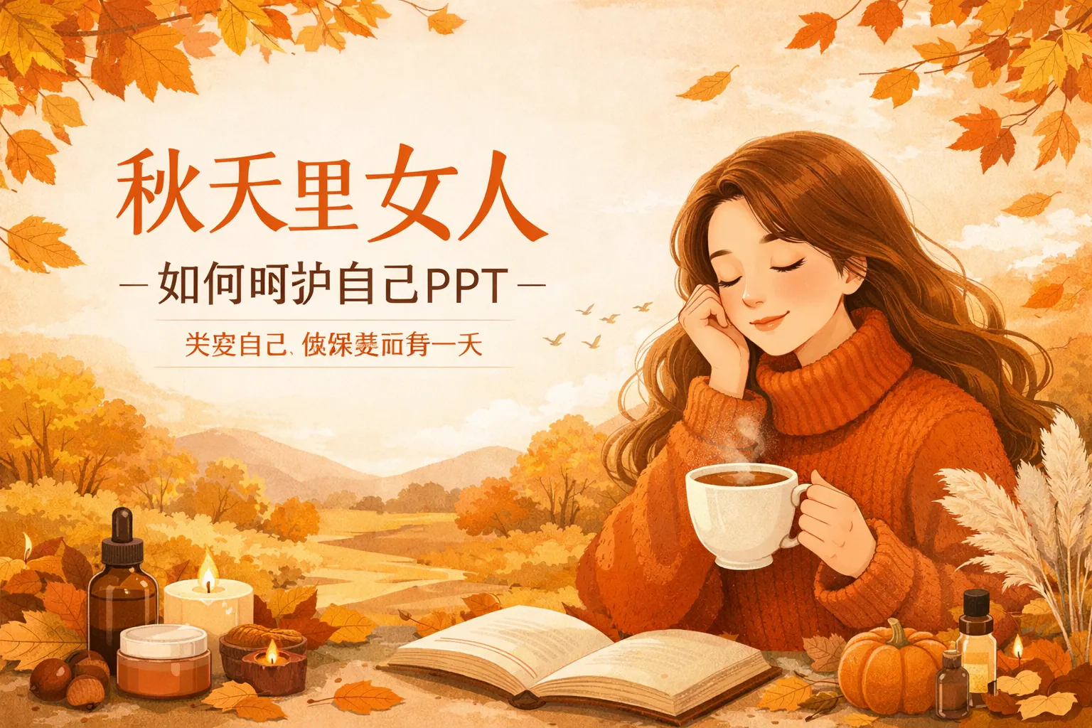 秋天里女人如何呵护自己ppt