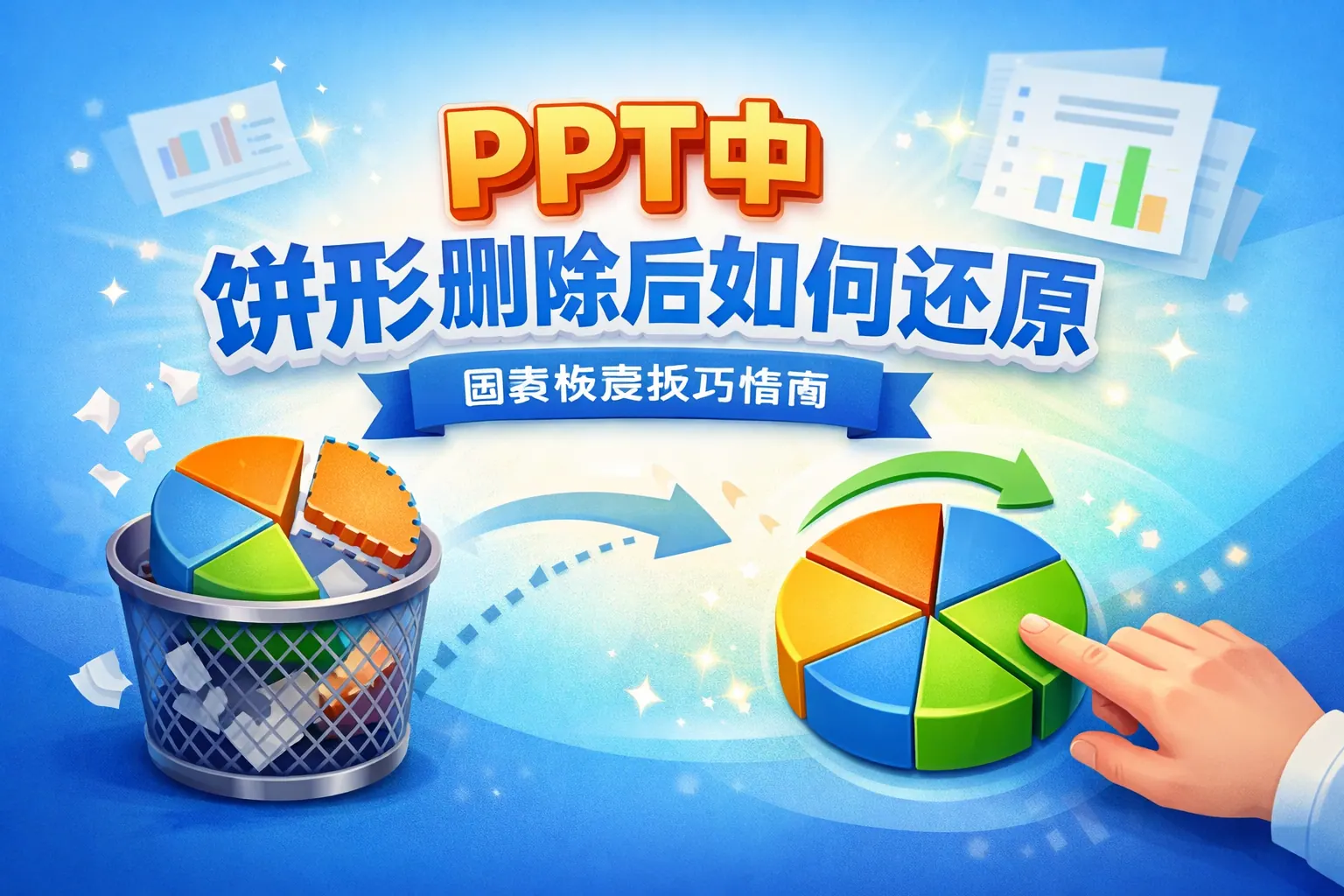 ppt中饼形删除后如何还原