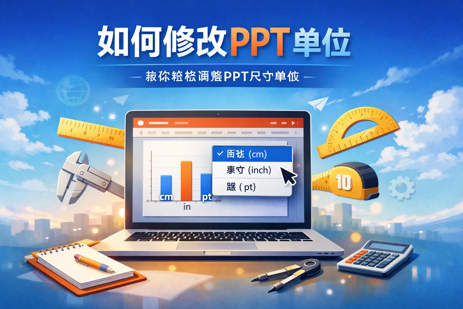 如何修改ppt单位