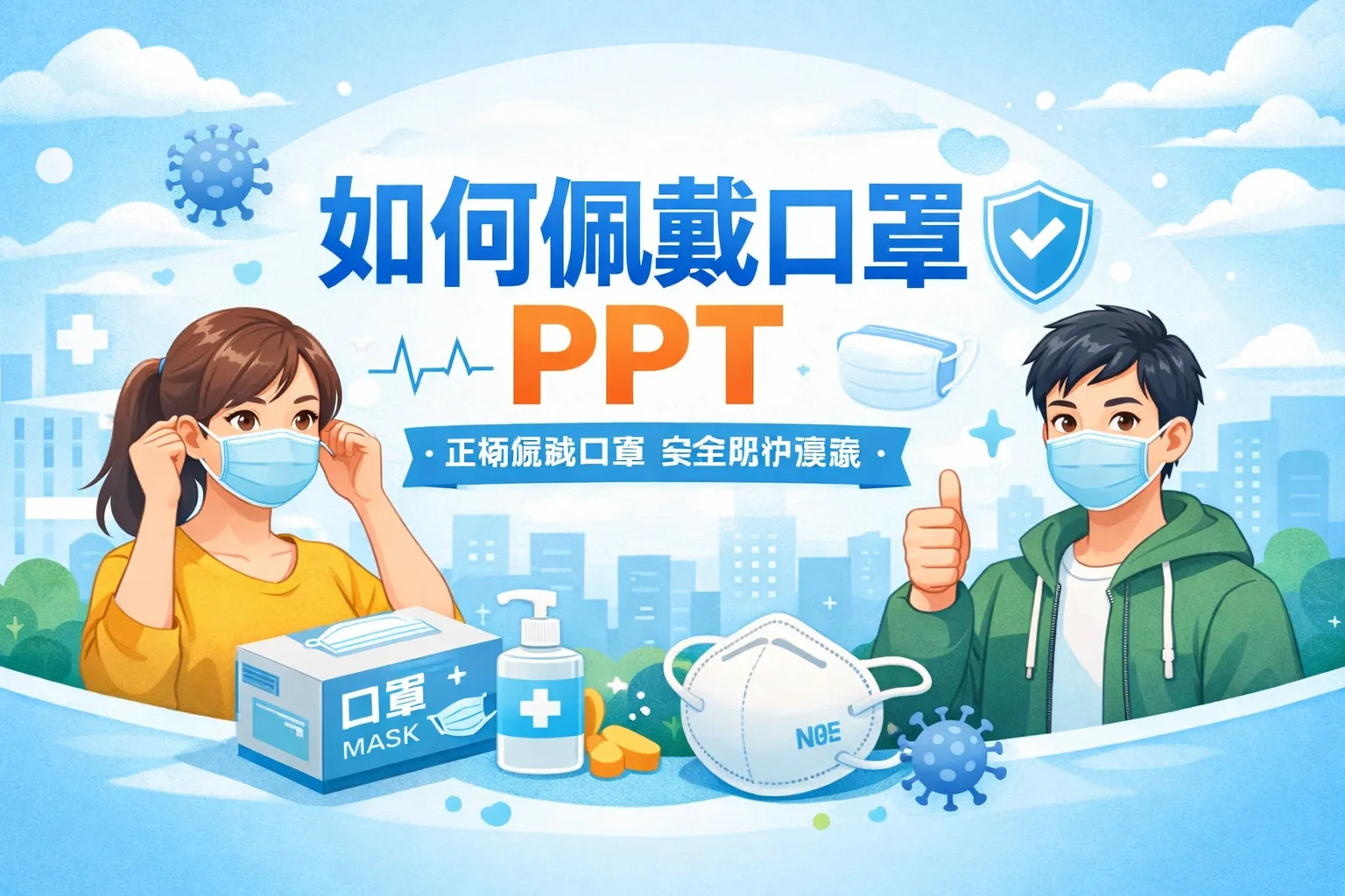 如何佩戴口罩ppt