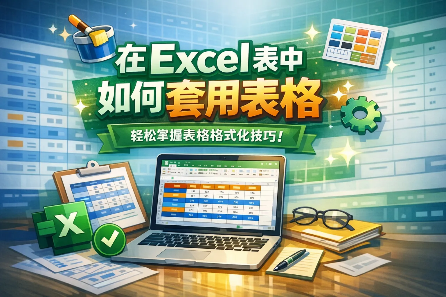 在excel表中如何套用表格