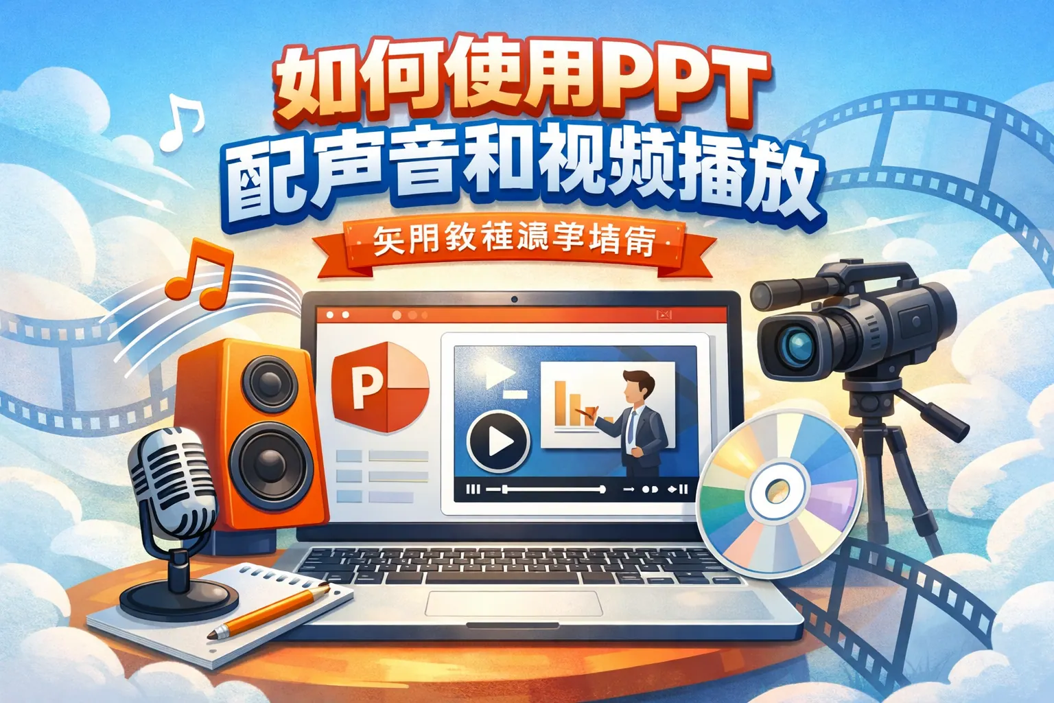 如何使用ppt配声音和视频播放