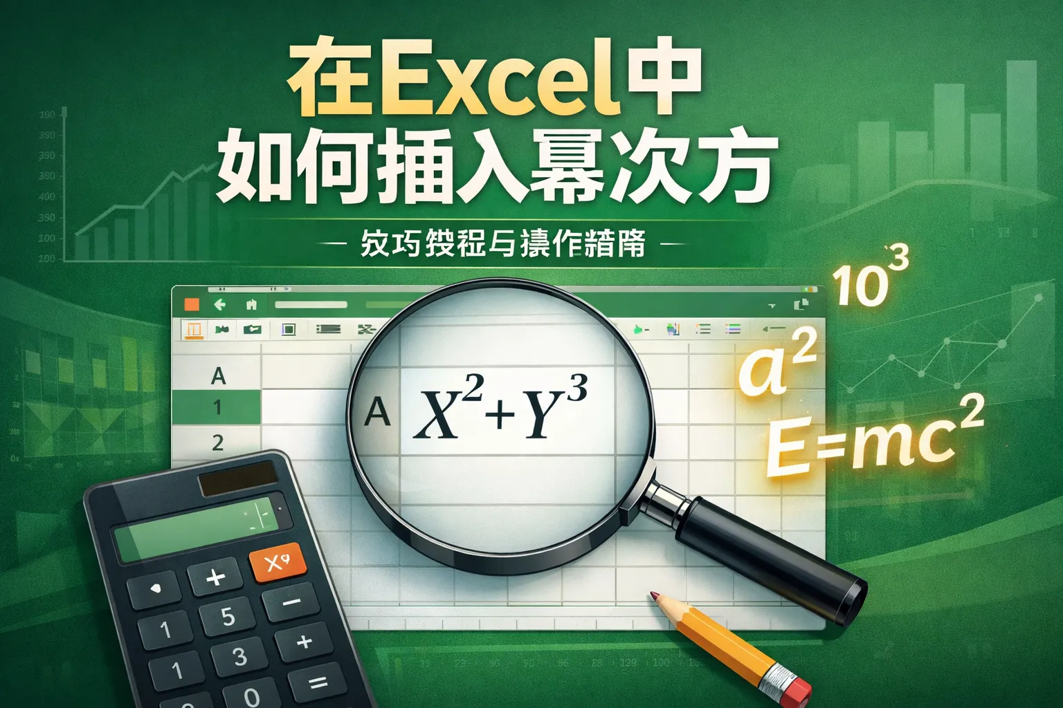 在excel中如何插入幂次方