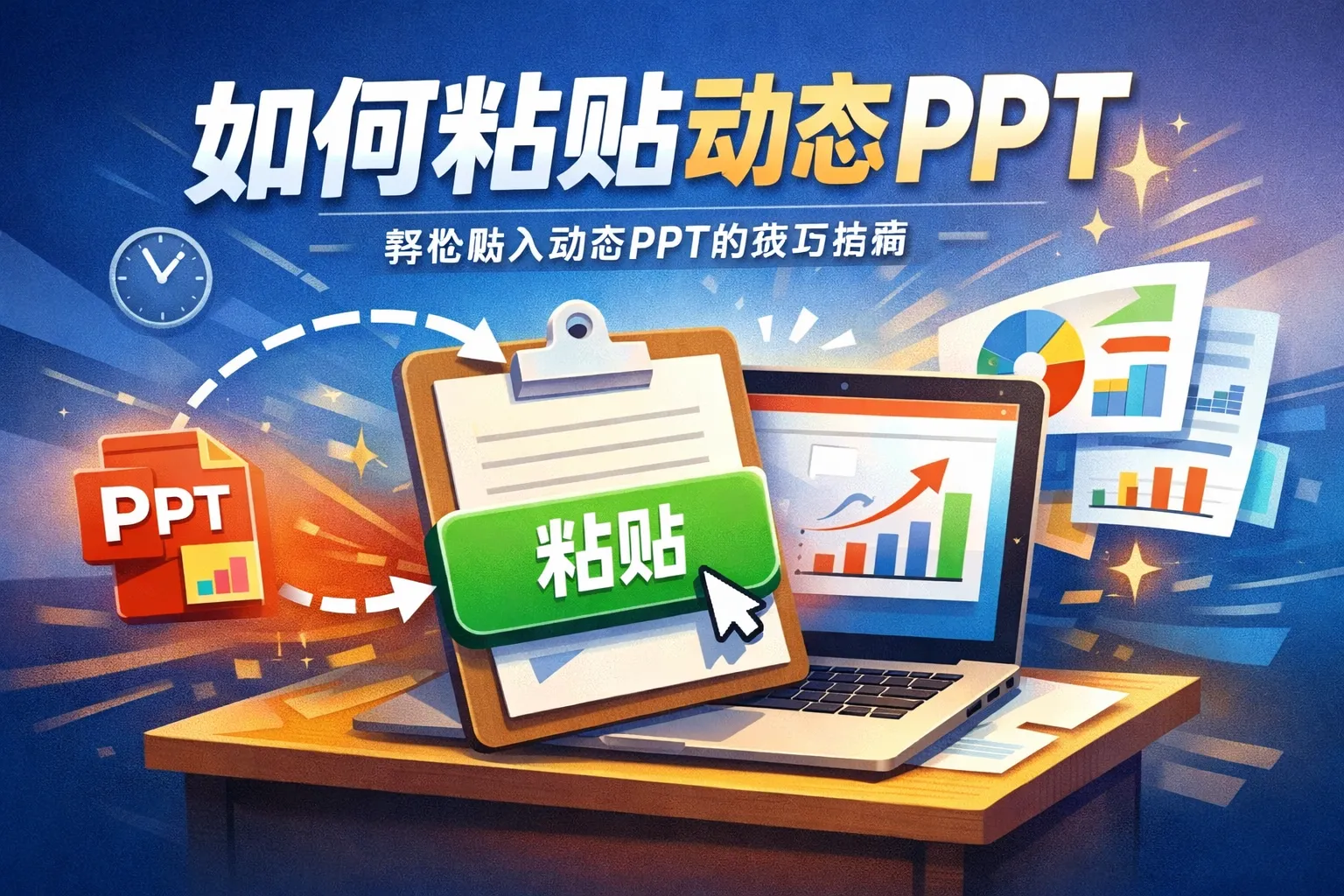 如何粘贴动态ppt