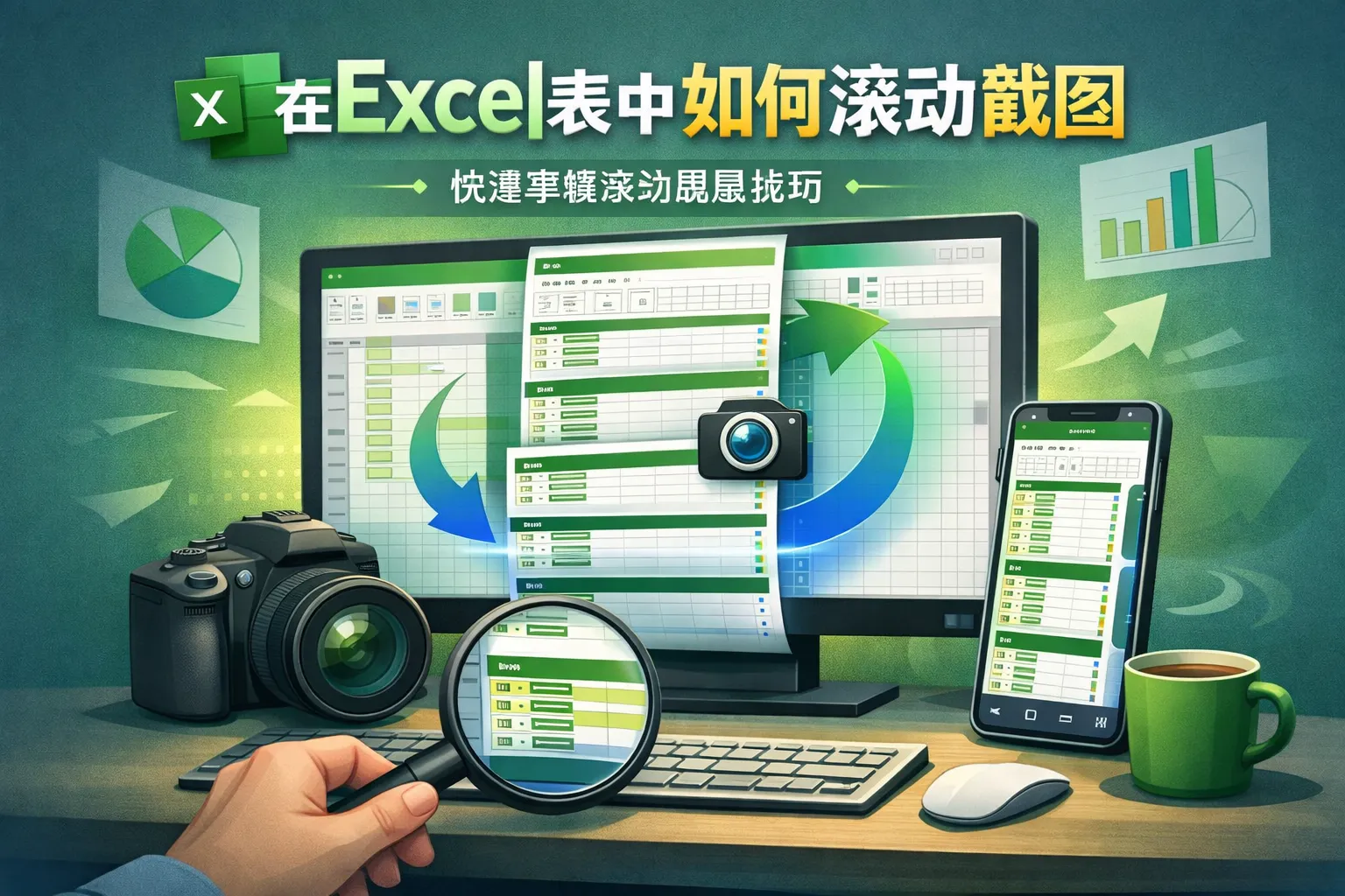 在Excel表中如何滚动截图