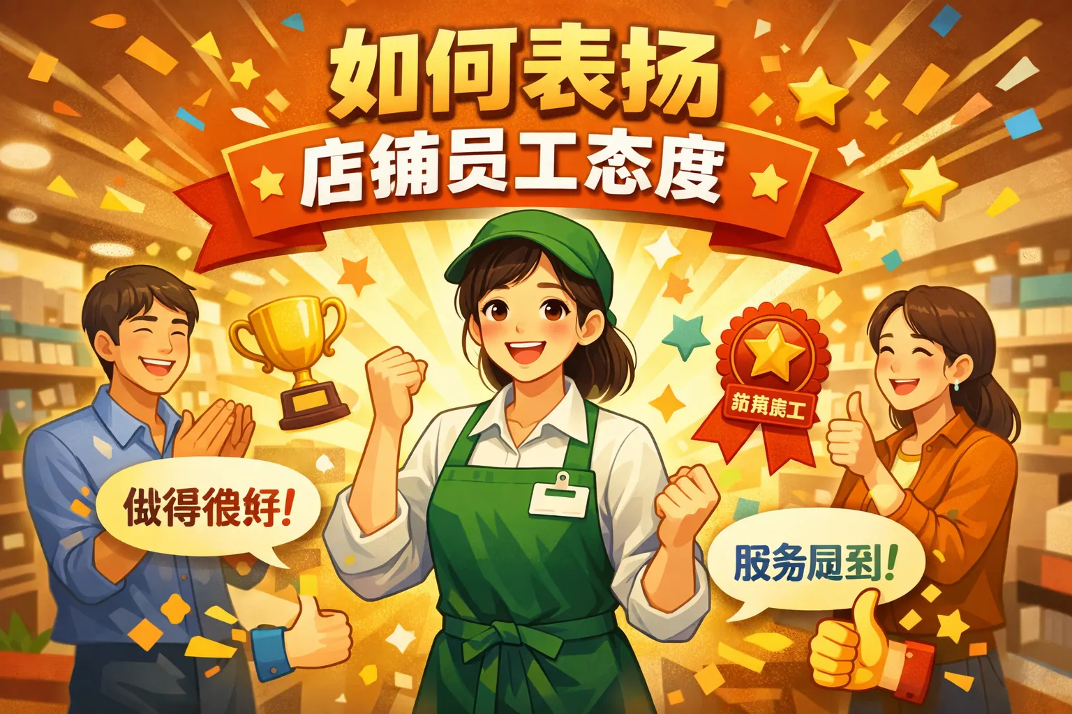 如何表扬店铺员工态度