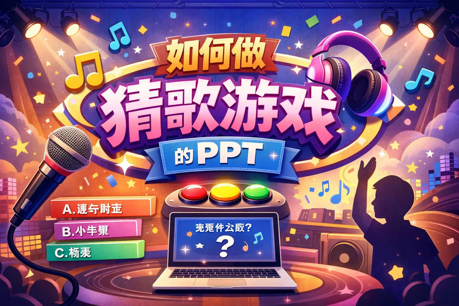 如何做猜歌游戏的ppt